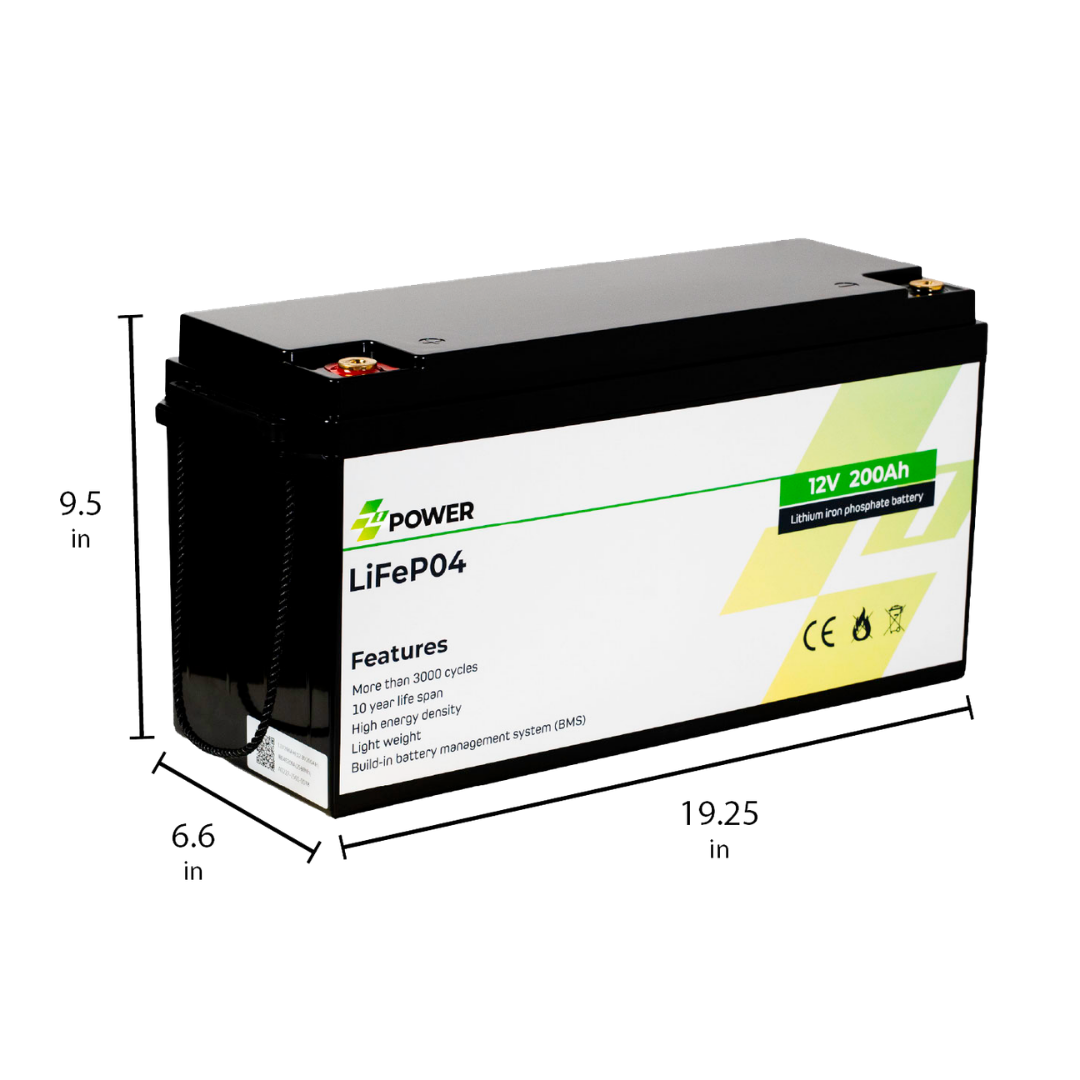 Z1Power 12V 200Ah LiFePO4 Battery