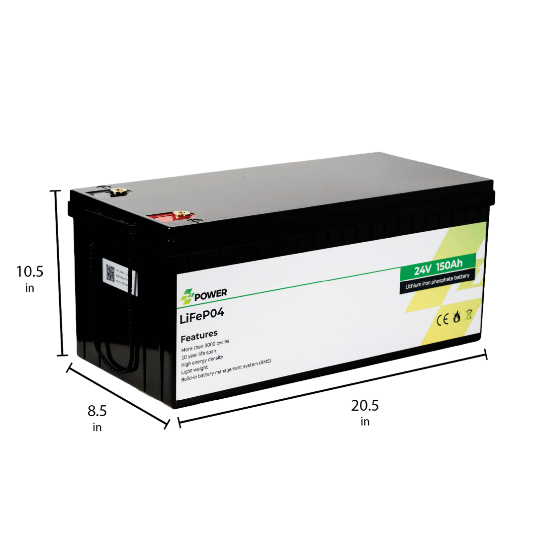 24V 150Ah LiFePO4 Battery