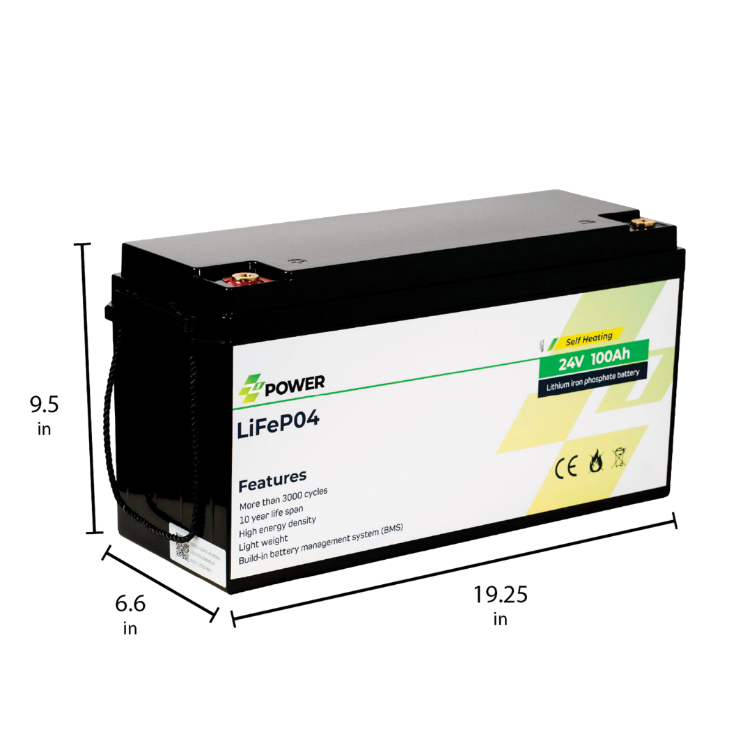 Z1Power 12V 100Ah LiFePO4 Battery (Self-Heating)