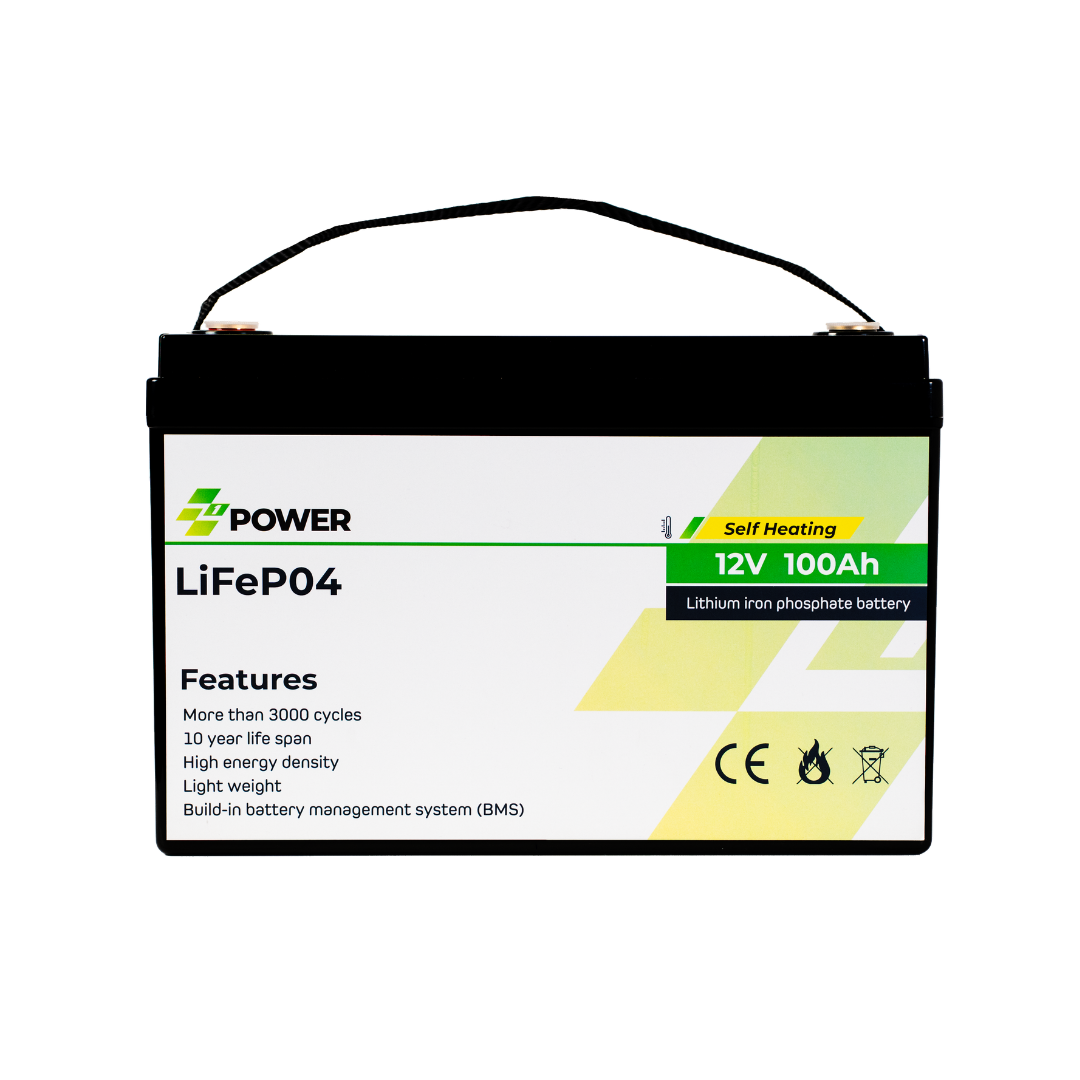 Z1Power 12V 100Ah LiFePO4 Battery (Self-Heating)
