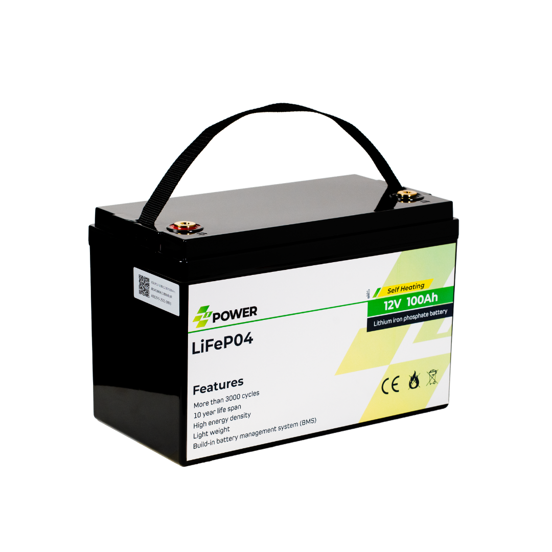 Z1Power 12V 100Ah LiFePO4 Battery (Self-Heating)