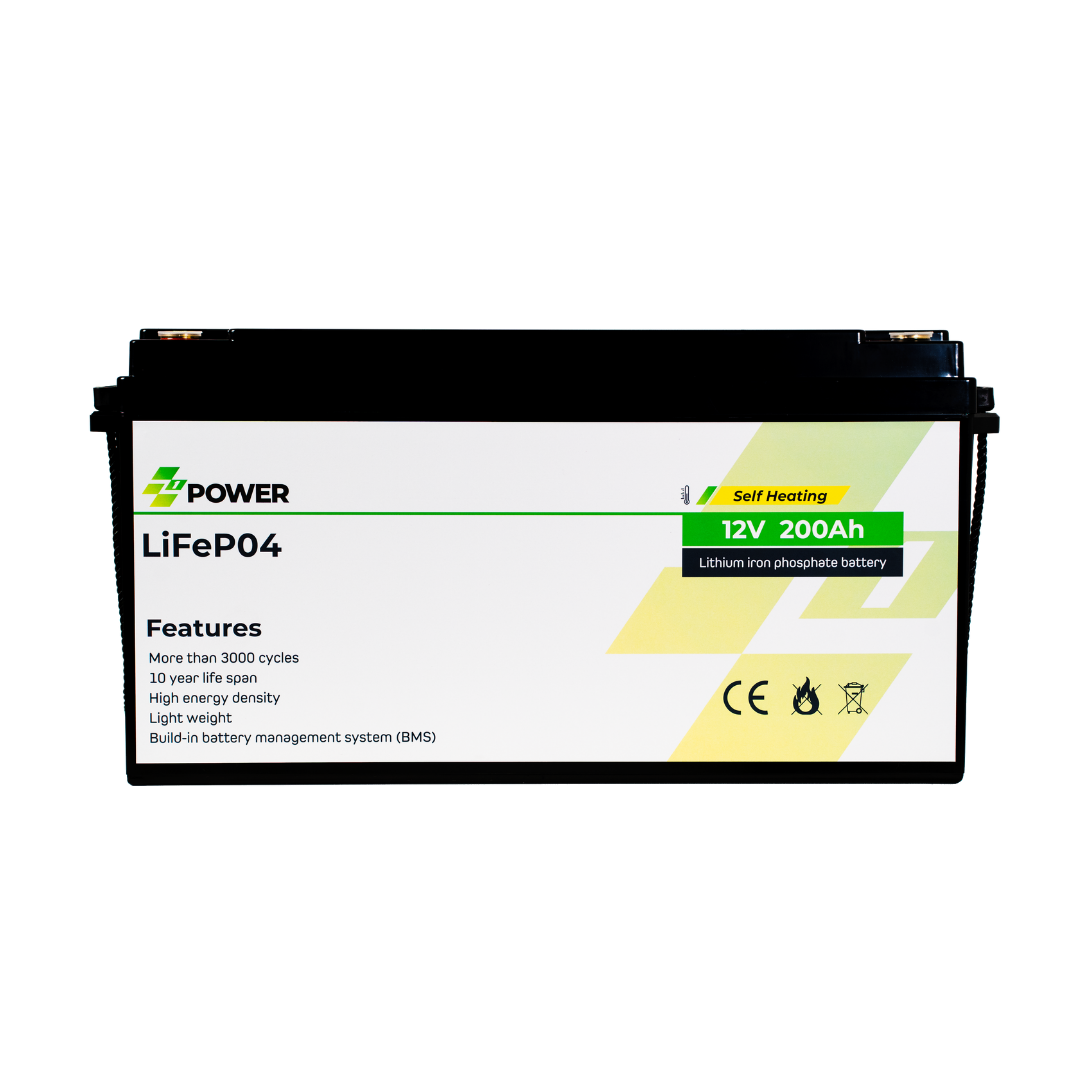 Z1Power 12V 200Ah LiFePO4 Battery (Self-Heating)